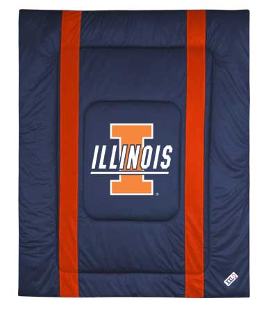Family Bedding - Illinois Fighting Illini Bedding - NCAA Sidelines Comforter
